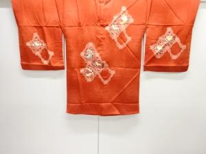 未使用品　花鳥模様刺繍絵羽道行コート